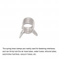 Uxcell 20pcs 5mm Spring Band Type Action Fuel Silicone Vacuum Hose Pipe Clamp Low Pressure Air Clip Nickel Plated