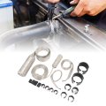 Stainless Steel Hose Cover Kit Heat Universal Radiator Sleeving Set Dress Up For Vehicle Black