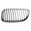 Front Driver Side Grille For Bmw 328i Xdrive 2011 2012 2013 Plastic Chrome Frame With Black Fins Replaces Bm1200210 51137254967 