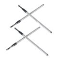 Adjustable Pushrods Kit Replacement For Evo Dyna Fxst 1984 To 1999 Part Number 93-5120 Silver Steel 4 Piece Set 
