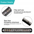 Kaidengzhe 2pcs 12led Amber And Red Led Light-head Emergency Beacon Hazard Warning Flashing Strobe Light Bar Surface Mount For