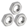 3pcs Cast Pipe Fitting Hex Locknut 304 Stainless Steel Lock Nut Pt 1 4 Female Thread For Plumbing Fixed Water Broom And 