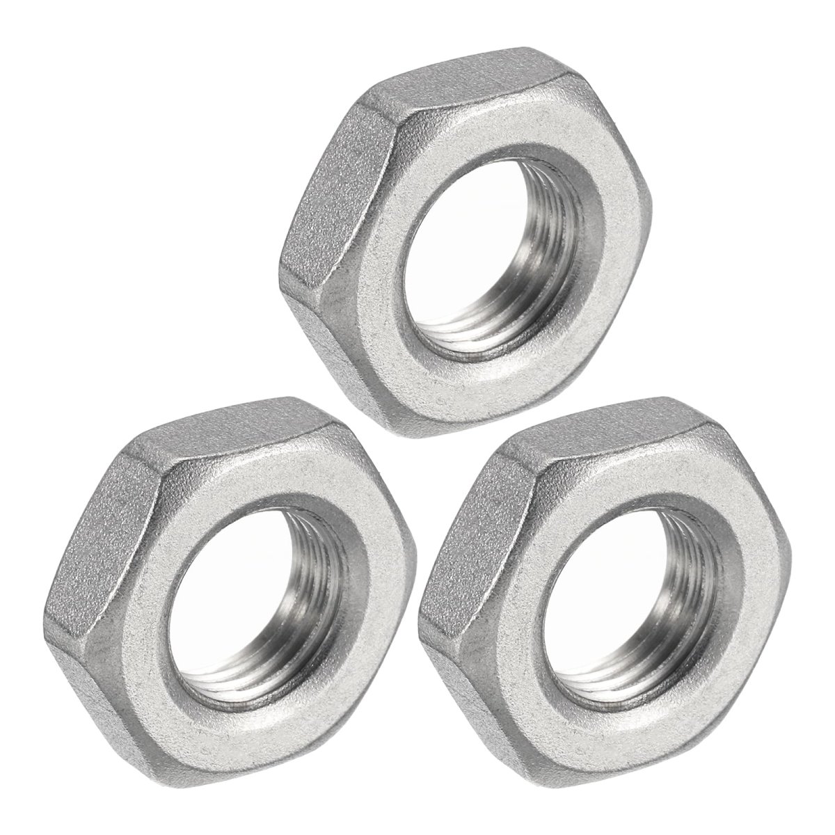 3pcs Cast Pipe Fitting Hex Locknut 304 Stainless Steel Lock Nut Pt 1 4 Female Thread For Plumbing Fixed Water Broom And