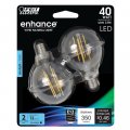 Feit Electric 40-watt Equivalent G16 5 Candelabra Dimmable Filament Led Energy Star Clear Glass Light Bulb Daylight 2