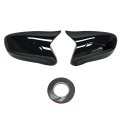 Rearview Mirror Cover Pair For Lexus Is250 Is350 2006 2012 Is460 Es350 2007 Ls600h 2008 Black Replace 8791053240 8791053241 
