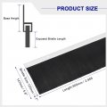 Uxcell Door Brush Bottom Sweep H-shape Aluminum Alloy Base With 4 7-inch Pp For Home Industrial 35-inch L Silver