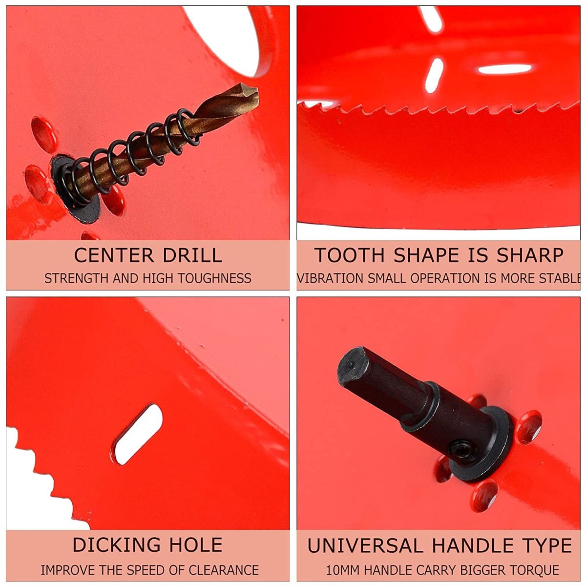 8 Inch Bi-metal Hole Saw Hss Cutter Heavy Duty For Drilling Wood Plastic Plywood Ceiling Thin Metal 225mm