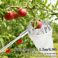 Hs Fruit Picker Tool Adjustable Picking Harvester With 4 9ft Telescopic Pole Ergonomic Lightweight Catcher For Cherry Berry