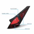 Amerilite For 2003-2005 350z Led Smoke Black Replacement Tail Light Brake Lamp Set Passenger And Driver Side