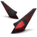 Amerilite For 2003-2005 350z Led Smoke Black Replacement Tail Light Brake Lamp Set Passenger And Driver Side