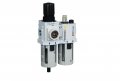 Pneumaticplus Ppc2a-n02b-q2 Mini Compressed Air Filter Regulator Piggyback Lubricator Unit 1 4 Npt Metal Bowl Manual Drain 