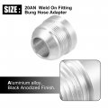 X Autohaux Car Auto 20an Male Weld On Fitting Bung Hose Adapter Fuel Oil Aluminum Alloy Silver Tone Pack Of 4