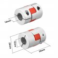 Uxcell Shaft Coupling 12mm To Bore L35xd25 Flexible Coupler Joint For Servo Stepped Motor
