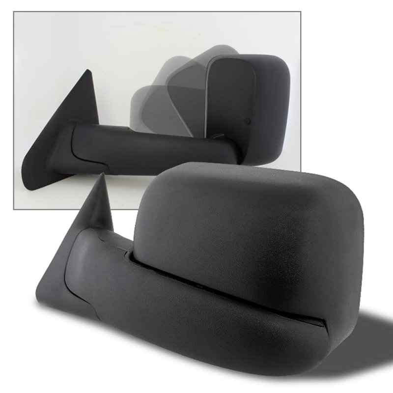 Power Heated Side View Towing Mirror Assembly For 1994-2001 Dodge Ram 1500 1994-2002 2500 3500 Manual Folding Left Driver