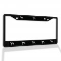 Metal Insert License Plate Frame Greyhound Dog A Weatherproof Car Accessories Black 2 Holes Solid 