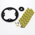 Yellow Non O Ring Chain Sprocket Black For 1986-1987 Honda Trx250r 14 39 98l 