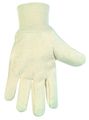 Mcr Safety 8100a Cotton Polyester Blend Canvas Knit Wrist Mens Gloves With Clute Pattern And Wing Thumb White Large 1-pair 
