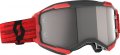 Scott Fury Goggles Osfm Dark Red Silver Chrome Works Lens 
