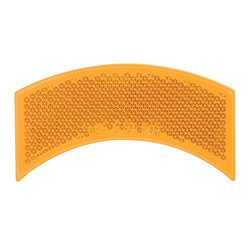 Grand General 81200 Amber Half-moon Stick-on Reflector For Trucks Towing Trailers Rvs And Buses 1 Pack