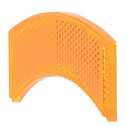 Grand General 81200 Amber Half-moon Stick-on Reflector For Trucks Towing Trailers Rvs And Buses 1 Pack