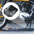 Uxcell 1 Set Motorcycle Kickstand Extension Enlarger Pad Side Stand Support Plate Black Titanium Tone For Yamaha Yzf-r15