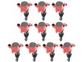 Direct Ignition Coil Kit Set Of 10 Super Red Upgrade For 2004-2008 Ford F150 5 4l V8 