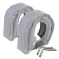 Pack Of 2 T25 T28 Stainless Steel Knitted Mesh Turbocharger Heat Shield Wrap Blanket Sliver 