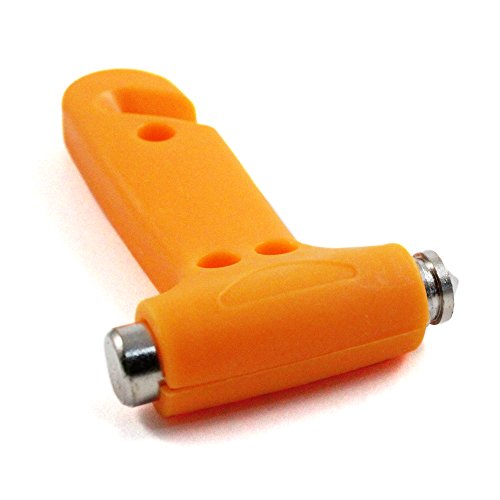 6 Inch Mini Emergency Hammer Window Punch And Seat Belt Cutter Bright Orange