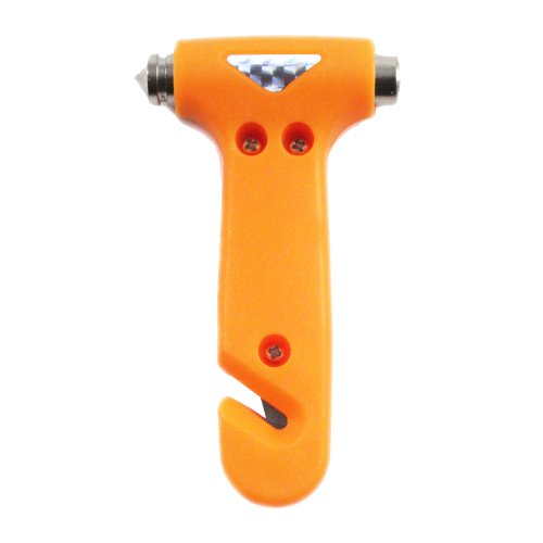 6 Inch Mini Emergency Hammer Window Punch And Seat Belt Cutter Bright Orange