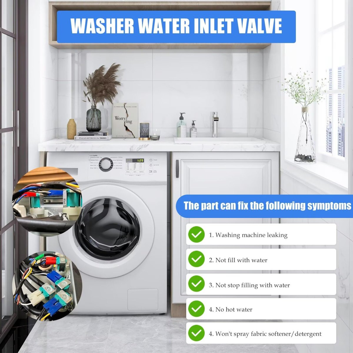 5220fr2075l 5220fr2006h Washer Water Inlet Valve For Lg Wm0hva Wm8000hwa 00 Wm8100hva 00 Wm8100hwa Wm8500hva Wm9000hva Replaces