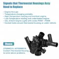 X Autohaux 2702000315 Engine Coolant Thermostat Housing Assembly For Mercedes-benz Cla250 2014-2016