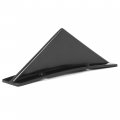 Hecasa 4pcs Universal Car Rear Lower Bumper Wing Lip Diffuser Curved Shape Shark Fin Spoiler Protector Splitter Glossy Black