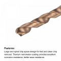 Uxcell Twist Drill Bit 4mm Jobber Nanoscale Titanium Coated K35 Tungsten Carbide Straight Shank 60mm Length For Drilling