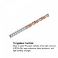 Uxcell Twist Drill Bit 4mm Jobber Nanoscale Titanium Coated K35 Tungsten Carbide Straight Shank 60mm Length For Drilling