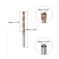 Uxcell Twist Drill Bit 4mm Jobber Nanoscale Titanium Coated K35 Tungsten Carbide Straight Shank 60mm Length For Drilling