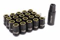 Wheel Mate Muteki Hr38 Open End Lug Nuts 12x1 50 Black Chrome Yellow Ring 