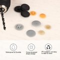 160pcs Screw Cap Covers 17mm Waterproof Plastic Decorative Caps For Phillips Cam Lock Nuts Self-tapping Screws Dark Coffee