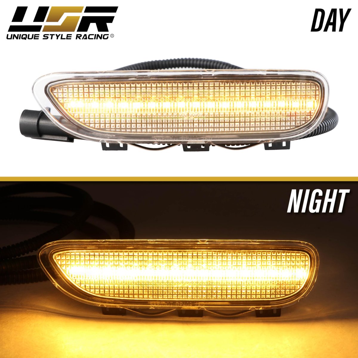 Usr 00-03 E46 3 Series 2 Door Front Bumper Led Side Marker Light Left Right Pair For 2000-2003 Bmw 3-series Coupe And