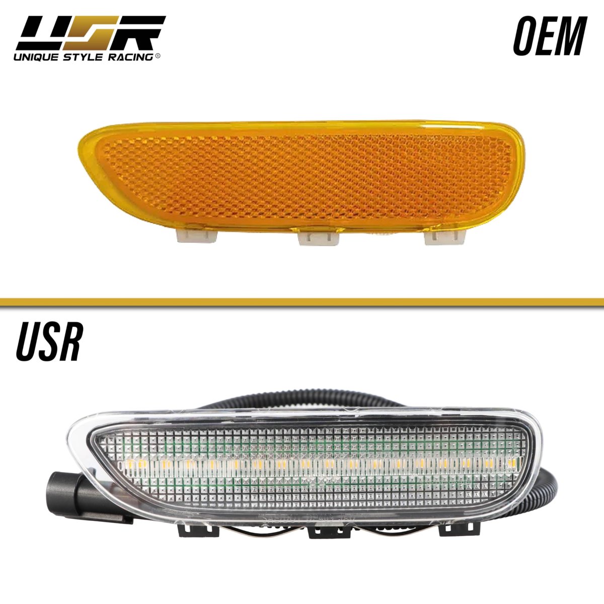 Usr 00-03 E46 3 Series 2 Door Front Bumper Led Side Marker Light Left Right Pair For 2000-2003 Bmw 3-series Coupe And