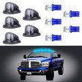 Cab Marker Light 5pcs Smoke Lens Top Roof Running Assembly W Base T10 Ice Blue Bulbs Fit For 1980-1987 Chevrolet C50 C60 C70 