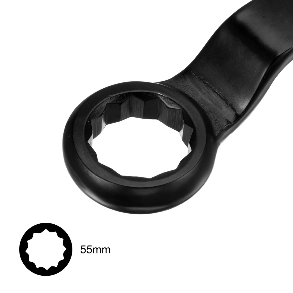 55mm Offset Box End Ring Type Impact Wrench High Tensile Steel Single Head With Extended Handle And Hanging Hole 14 37 In