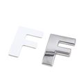 Uxcell Silver Tone Metal F Letter Shaped Alphabet Sticker Emblem Badge Decals For Car