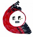 Moroso 52527 Ultra Series Red Sleeved Spark Plug Wires Small Block Chevy Over Valve Cover Routing 135 Degree Ends Hei 