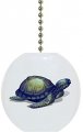Blue Sea Turtle Solid Ceramic Fan Pull 