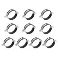 75mm Rigid Pipe Strap Clamps Carbon Steel Bracket Tube Clips M8 Nut Size For Water 12 Pcs 