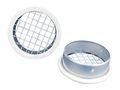 1 5 Round Open Screen Vent W 4 Mesh White Package Of 6 