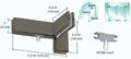 Crl Ph41ldu Dark Bronze Left Hand Sidelite Transom Patch With Support Fin Bracket And 1nt300 Insert 