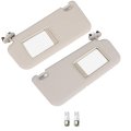 Ocpty A Pair Beige Windshield Sun Visor Mirror Replacement Fit For 2006 2007 2008 2009 2010 2011 2012 2013 Toyota Rav4 