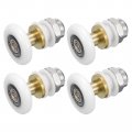 25mm Diameter Sliding Door Pulleys Partiality Glass Bearing Rollers For Bathroom Kitchen Wheels Replacement Pack Of 4 