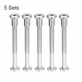 Uxcell Screw Post Fit For 5 16 8mm Hole Dia Male M6x70mm Belt Buckle Binding Bolts Leather Fastener Stainless Steel Sets